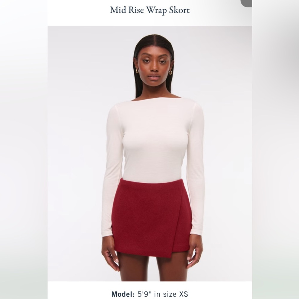 Abercrombie Mid Rise Wrap Skort